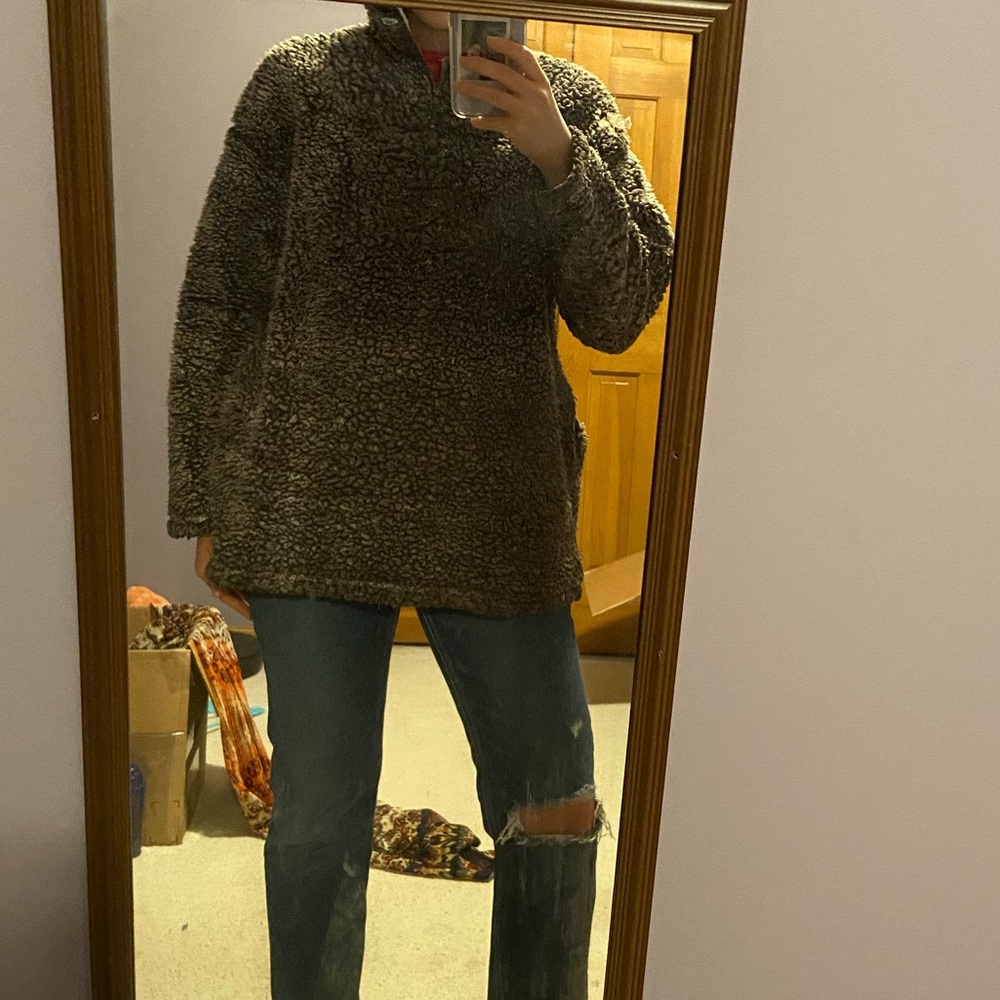 Cozy Sherpa Zip-Up Pullover